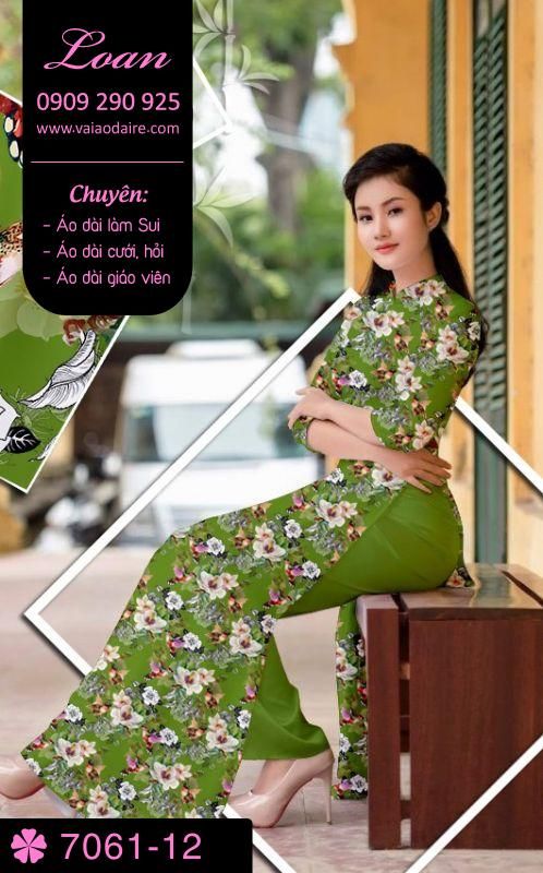 Vải áo dài hoa nhí