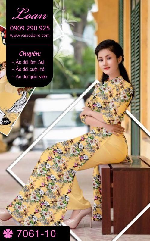 Vải áo dài hoa nhí
