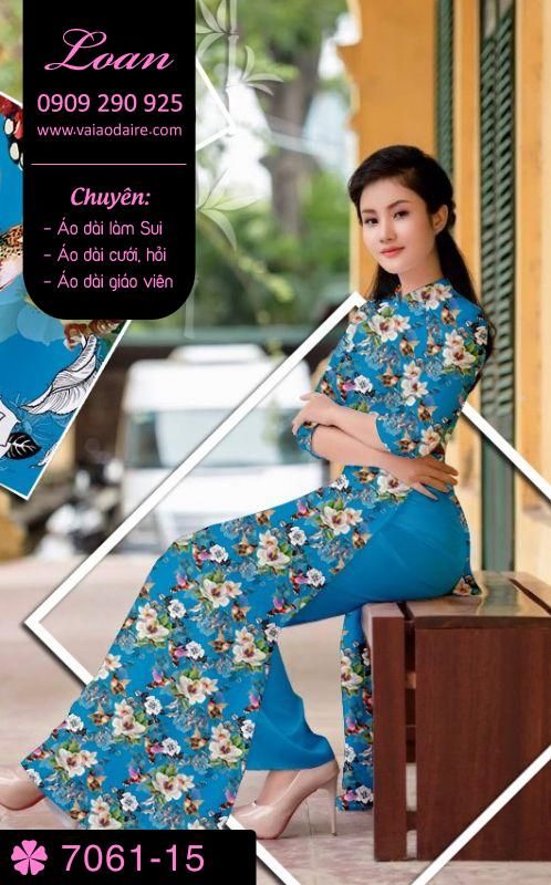 Vải áo dài hoa nhí