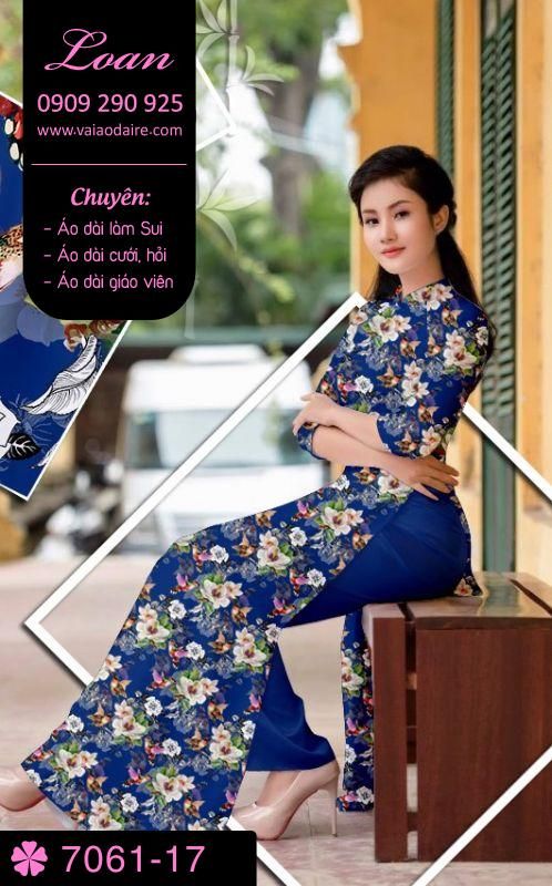 Vải áo dài hoa nhí