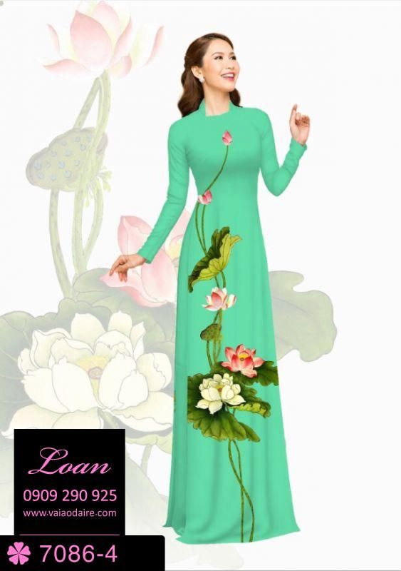 Vải áo dài hoa Sen