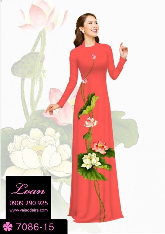 Vải áo dài hoa Sen