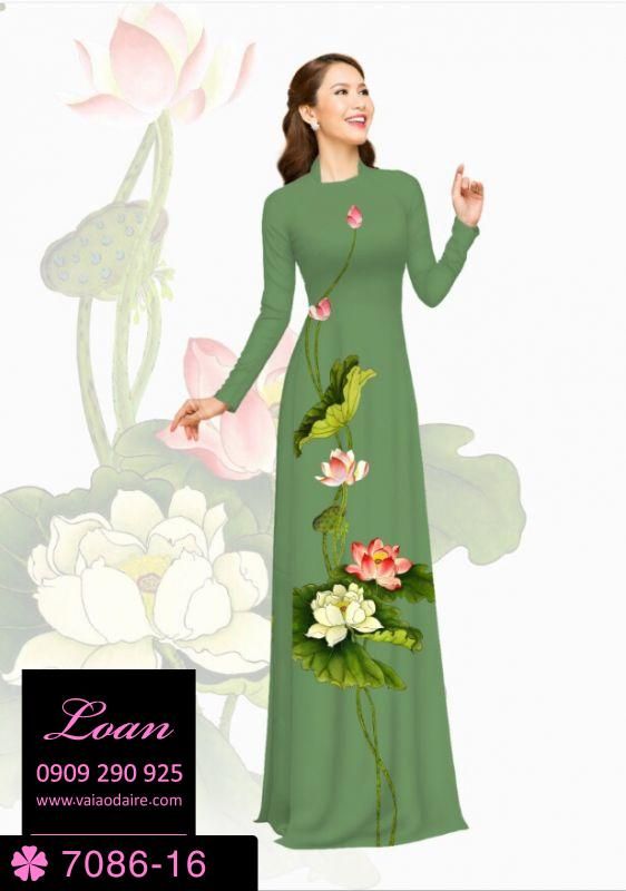 Vải áo dài hoa Sen