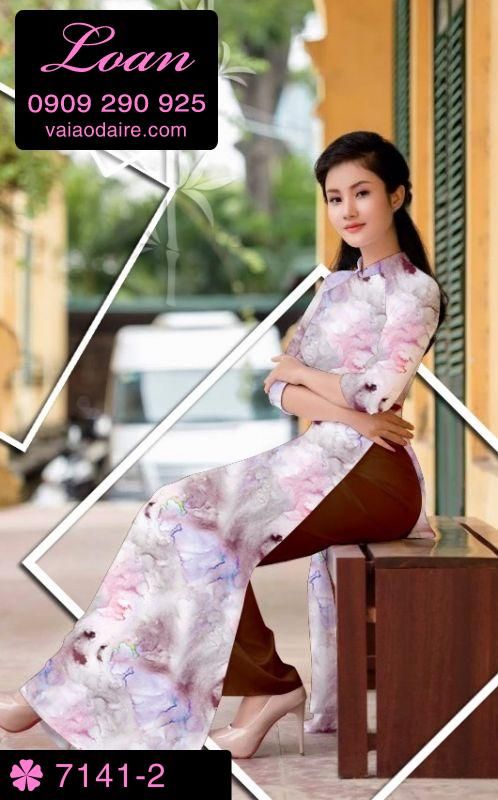Vải áo dài hoa mờ