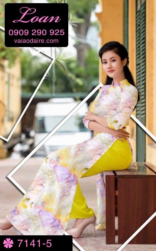 Vải áo dài hoa mờ