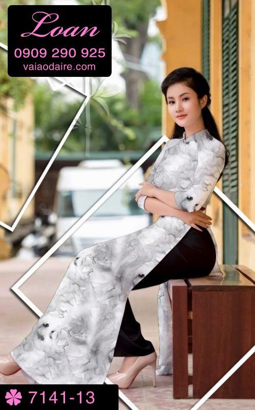 Vải áo dài hoa mờ