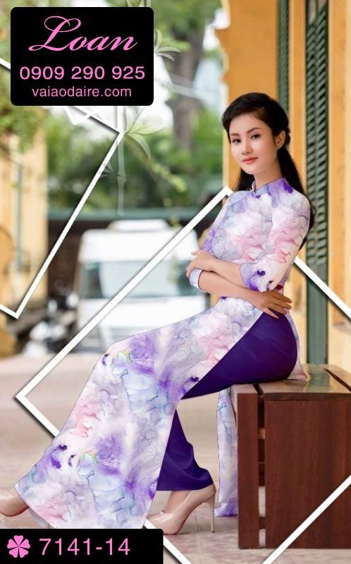 Vải áo dài hoa mờ