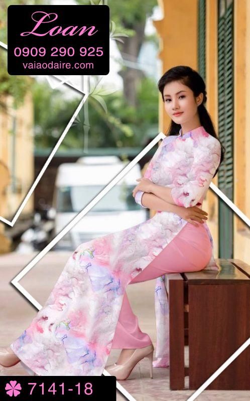 Vải áo dài hoa mờ