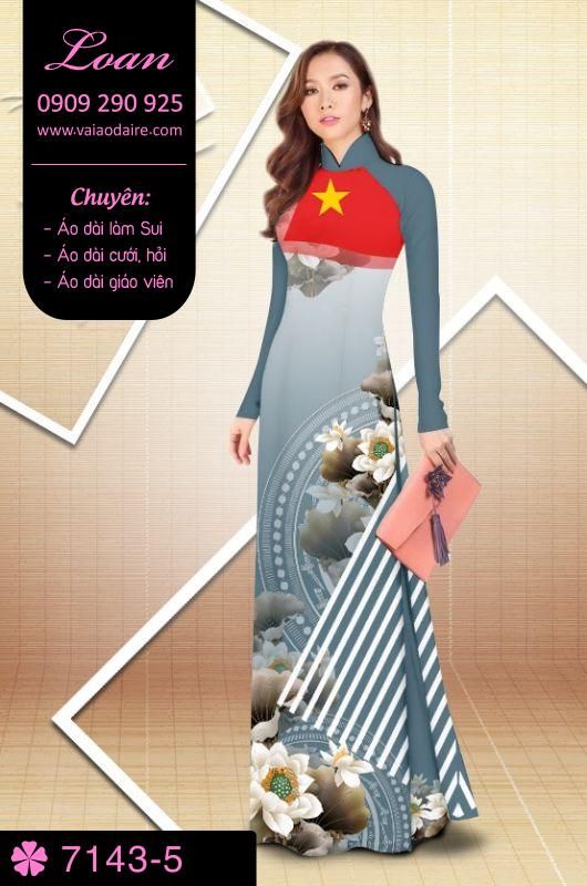 Vải áo dài hoa Sen nghệ thuật