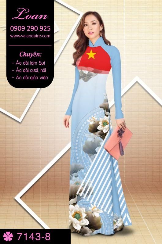 Vải áo dài hoa Sen nghệ thuật