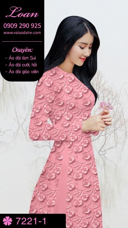 Vải áo dài hoa nhí