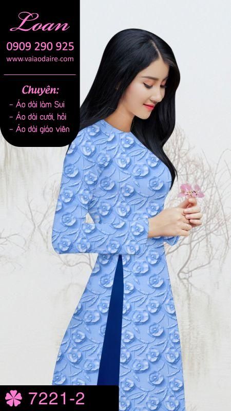 Vải áo dài hoa nhí