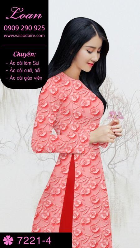 Vải áo dài hoa nhí