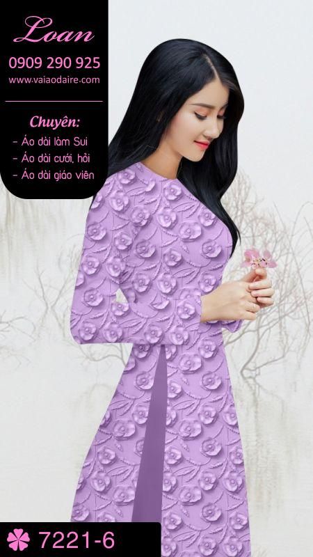 Vải áo dài hoa nhí