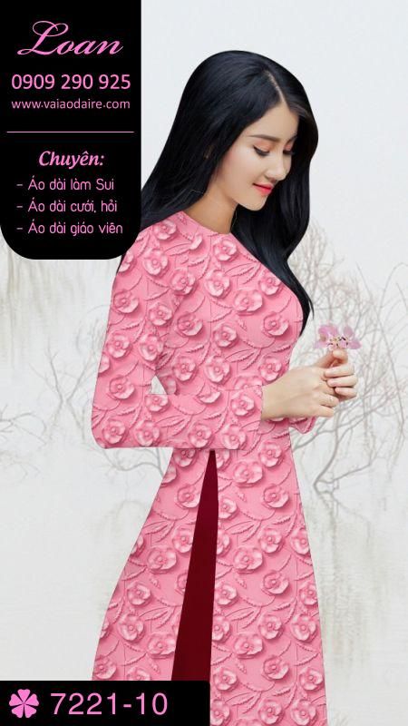 Vải áo dài hoa nhí