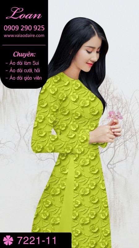 Vải áo dài hoa nhí