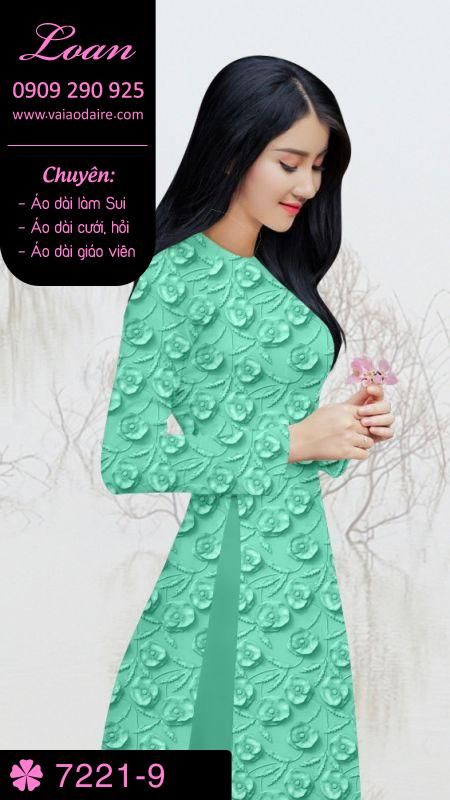 Vải áo dài hoa nhí