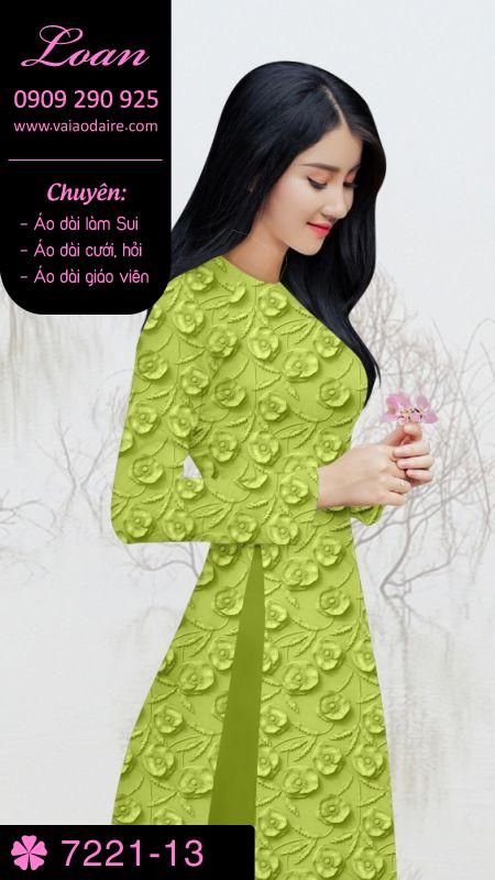 Vải áo dài hoa nhí