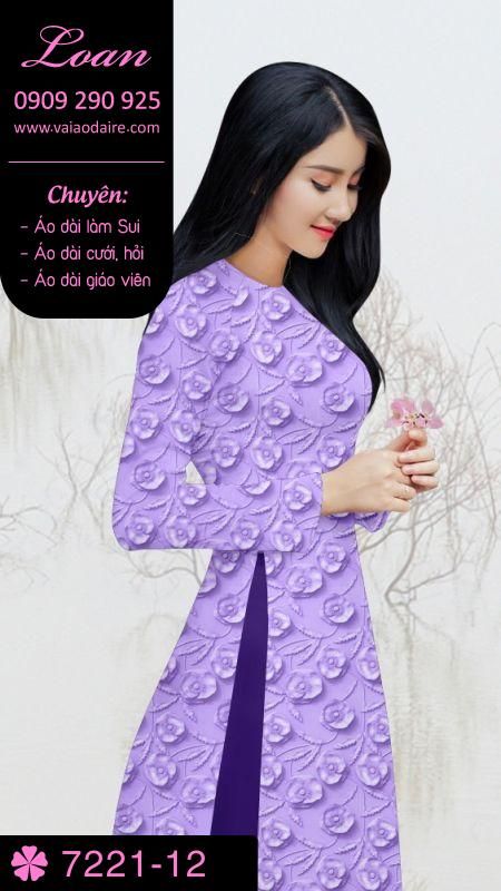 Vải áo dài hoa nhí