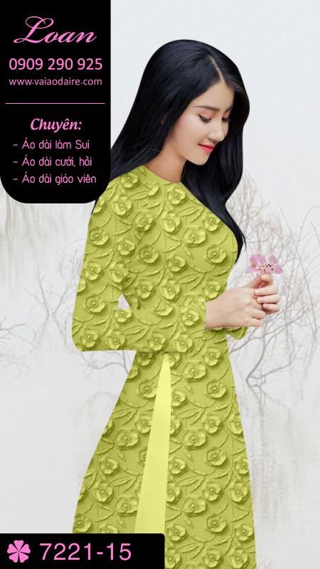 Vải áo dài hoa nhí