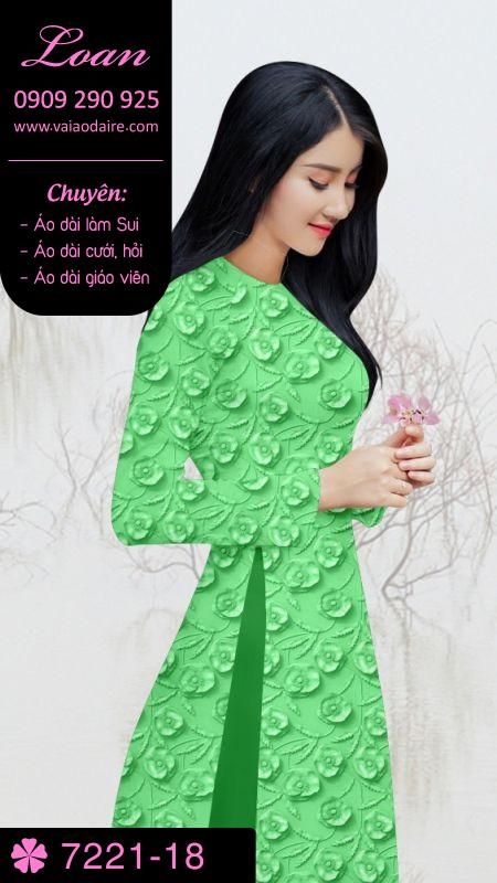 Vải áo dài hoa nhí