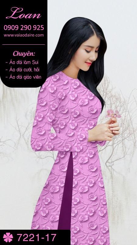 Vải áo dài hoa nhí
