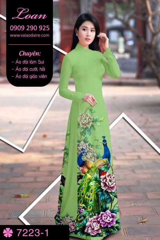 Vải áo dài chim Công Vải áo dài chim Công