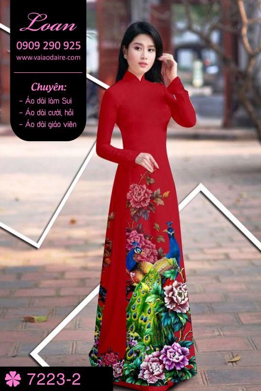 Vải áo dài chim Công Vải áo dài chim Công