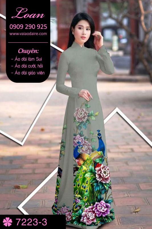 Vải áo dài chim Công Vải áo dài chim Công