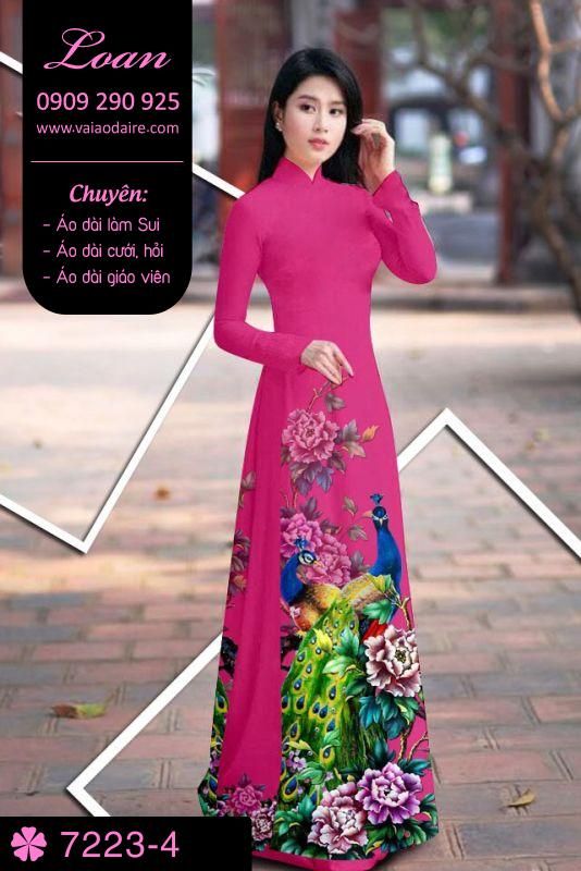 Vải áo dài chim Công Vải áo dài chim Công