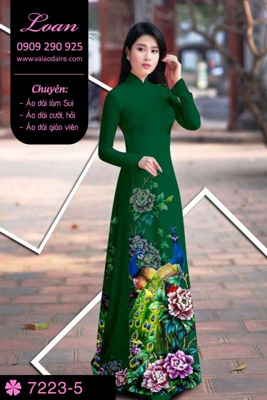 Vải áo dài chim Công Vải áo dài chim Công