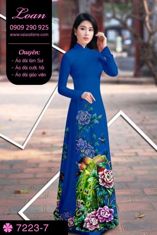 Vải áo dài chim Công Vải áo dài chim Công