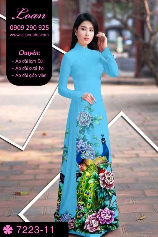 Vải áo dài chim Công Vải áo dài chim Công