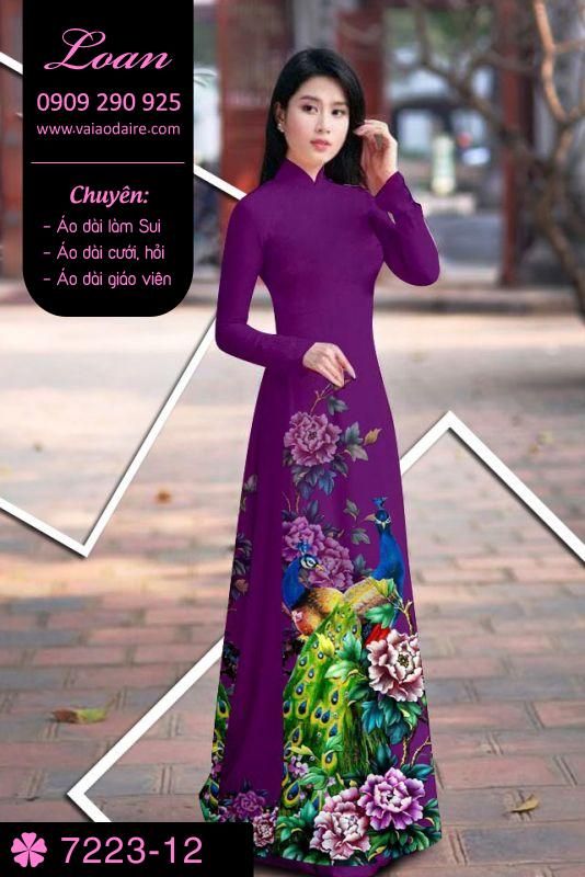 Vải áo dài chim Công Vải áo dài chim Công