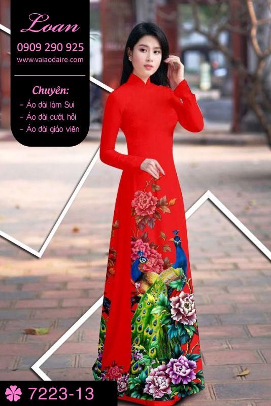 Vải áo dài chim Công Vải áo dài chim Công