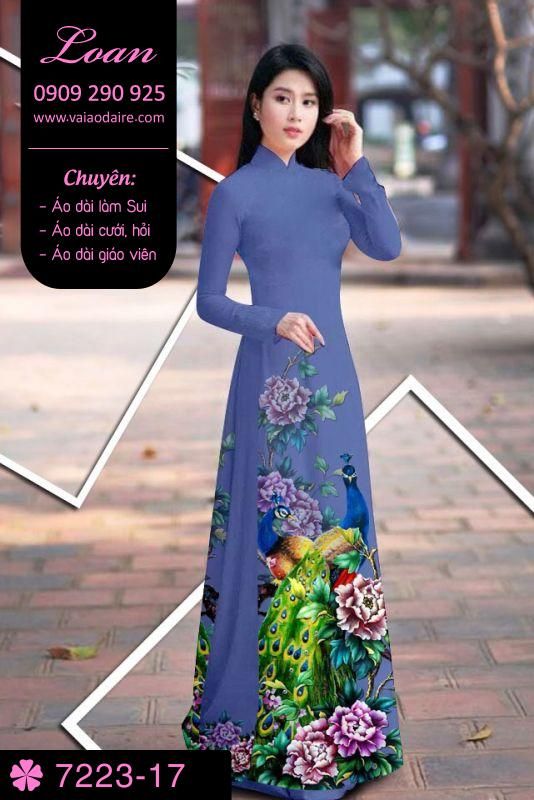 Vải áo dài chim Công Vải áo dài chim Công