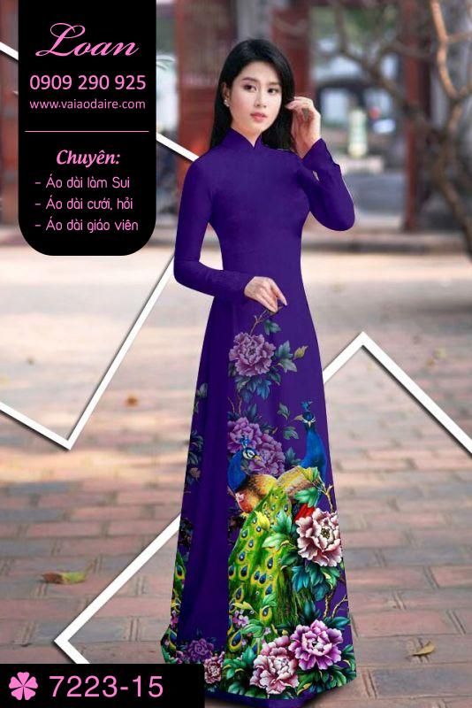 Vải áo dài chim Công Vải áo dài chim Công