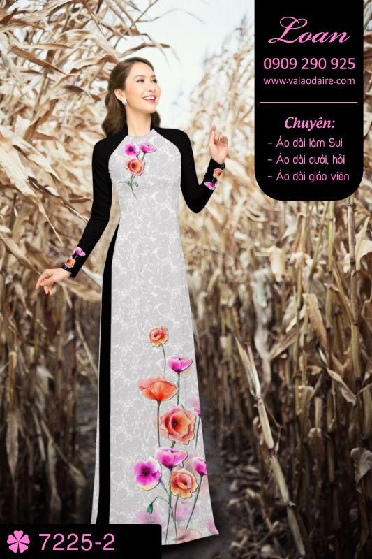 Vải áo dài hoa cành
