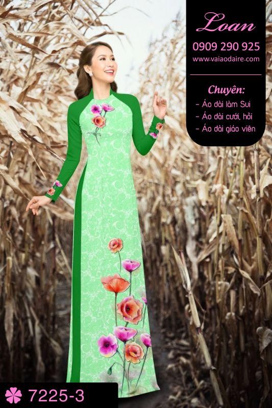 Vải áo dài hoa cành