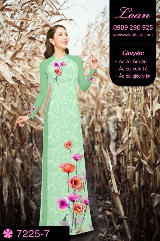 Vải áo dài hoa cành