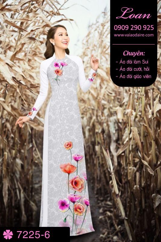 Vải áo dài hoa cành