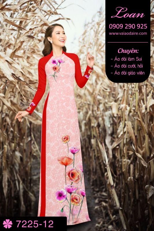 Vải áo dài hoa cành