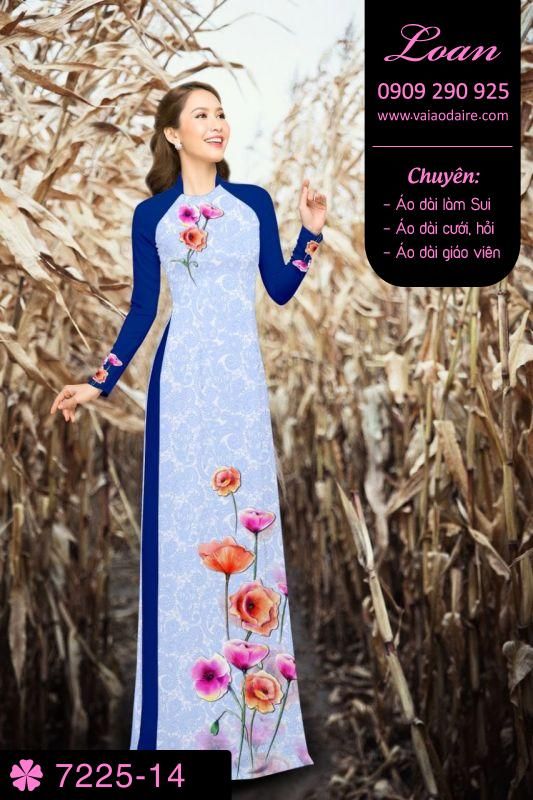 Vải áo dài hoa cành
