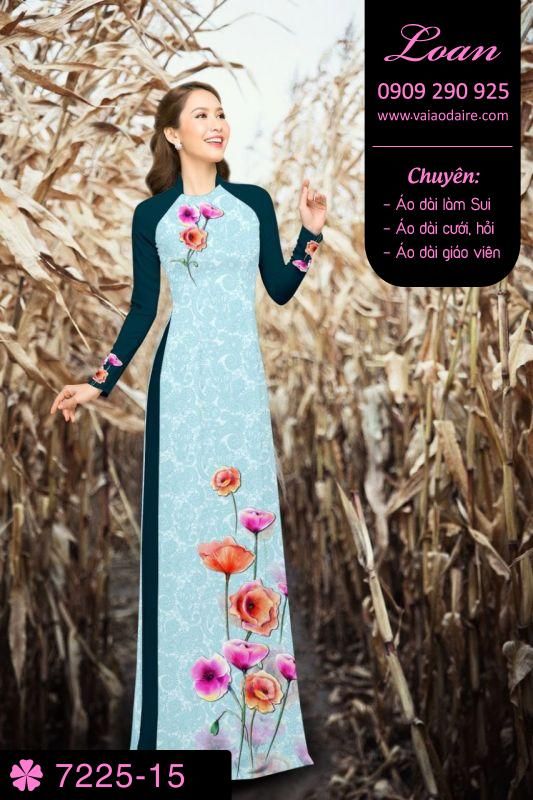 Vải áo dài hoa cành