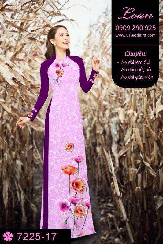 Vải áo dài hoa cành