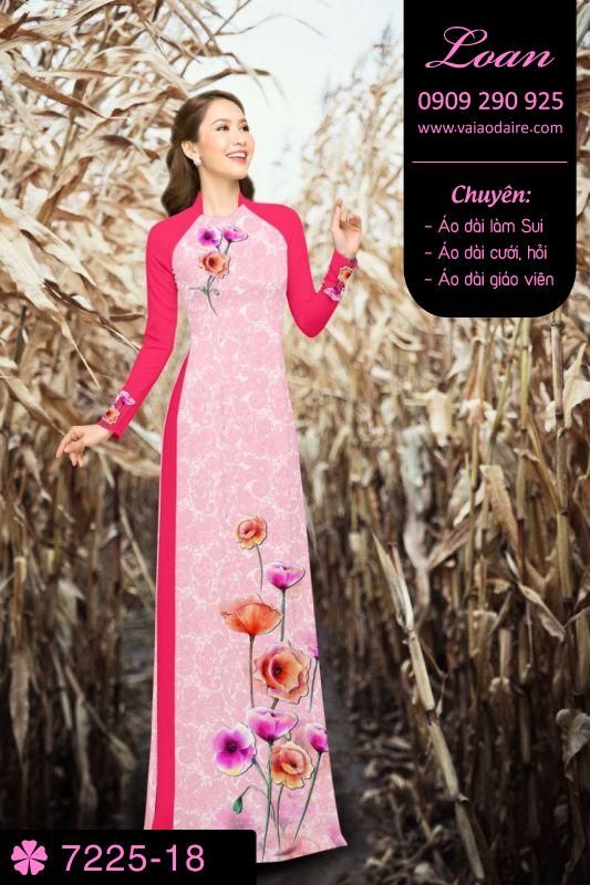 Vải áo dài hoa cành