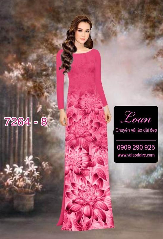 Vải áo dài hoa Sen mờ