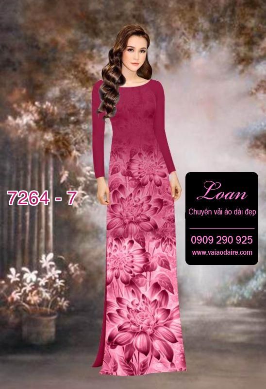 Vải áo dài hoa Sen mờ