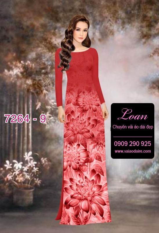 Vải áo dài hoa Sen mờ