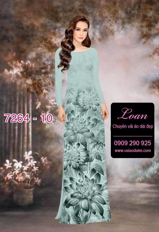 Vải áo dài hoa Sen mờ